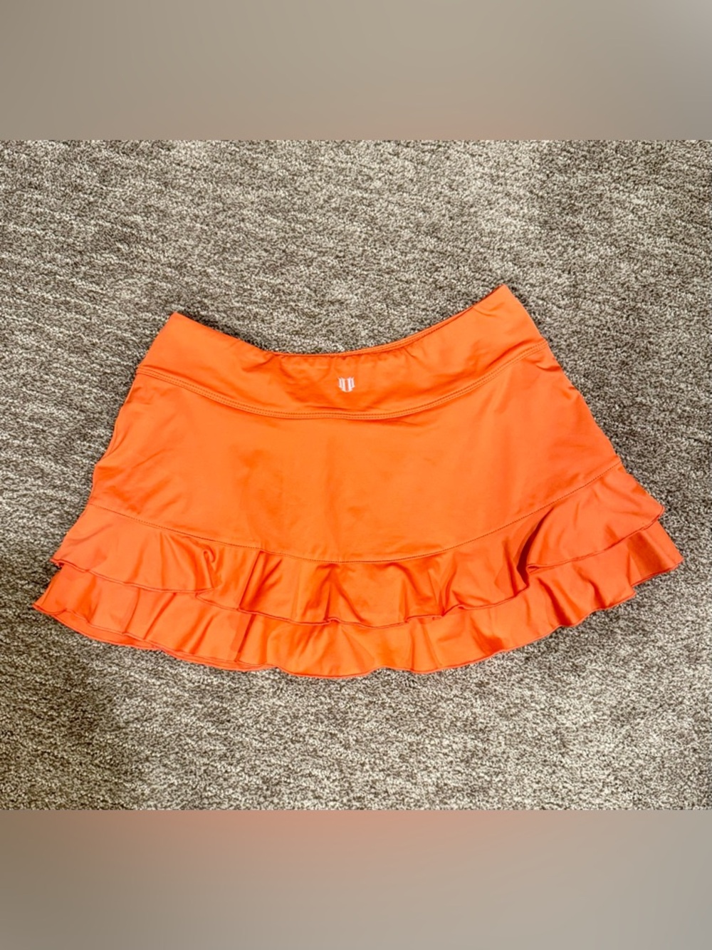 EleVen by Venus Williams Bright Orange Ruffle Active Skirt
